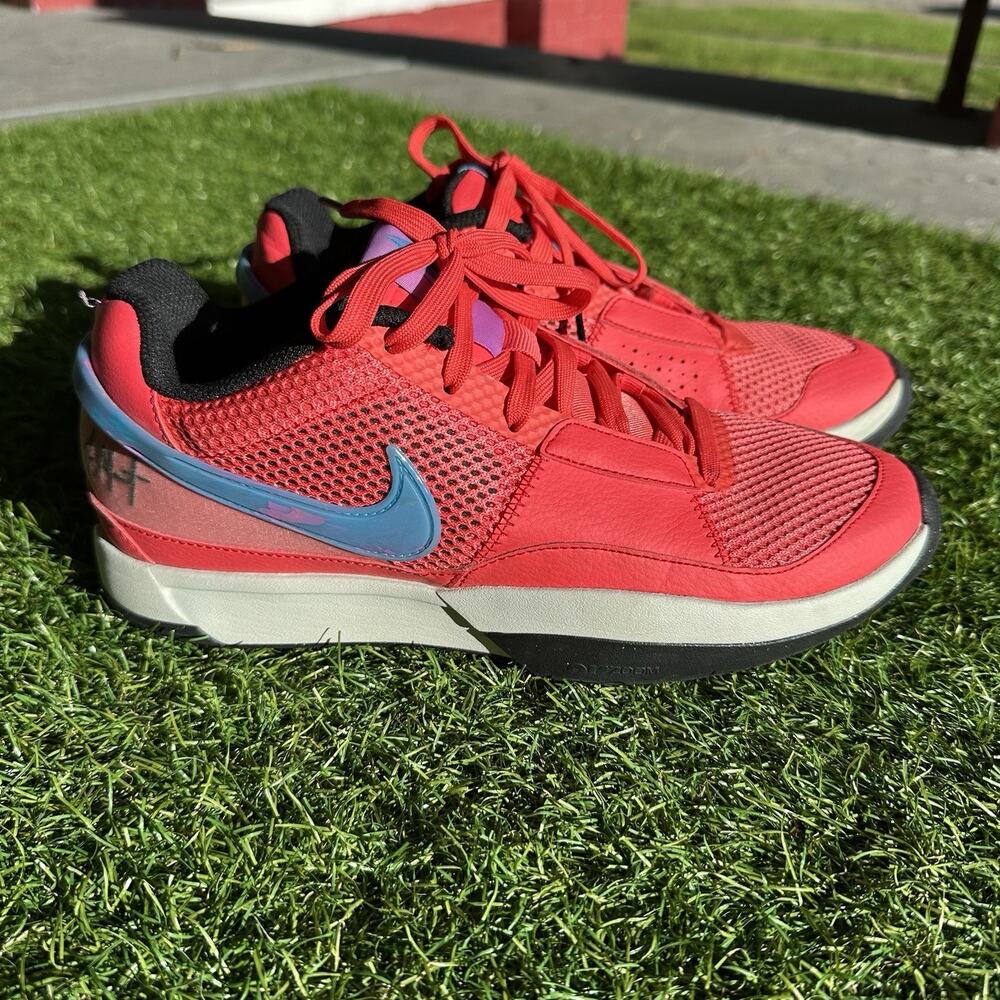 Nike Ja 1 Shoes Low Ember Glow/Blue DR8785-800 Basketball Sneakers Men Size 8